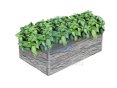 Panel betonový dřevo pro vyvýšené záhony, šedý