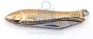 Nůž kapesní rybička, damašková ocel, pozlacená, 130-DZ-1, Mikov