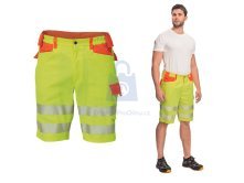 Pánské HI-VIS pracovní šortky LATTON s reflexními pruhy a kapsami