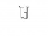 nýtovací matice s plochou hlavou