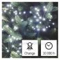 Řetěz vánoční nano LED, svítící trsy, vnitřní, studená bílá, časovač, EMOS