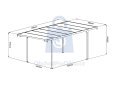 Pergola LANITPLAST ALU 53 - rozměry