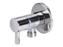 Ventil rohový keramický s kovovou pákou, chrom, OPERA
