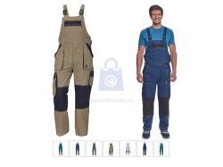 Kalhoty pracovní s laclem MAX SUMMER, CERVA