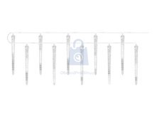 Girlanda vánoční LED, 10x rampouch, venkovní i vnitřní, studená bílá, EMOS