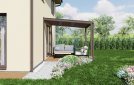 Pergola hliníková, kouřové bezpečnostní sklo 8 mm, CRSklo