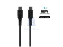 Nabíjecí a datový Liquid silicone kabel FIXED s konektory USB-C/USB-C, 60W