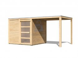 Domek zahradní s přístavkem, dřevěný, QUBIC
