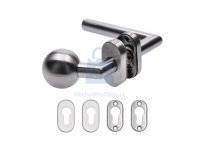 Kování koule/klika nerez s oválnou rozetou