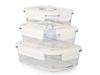 Set skleněných vakuovacích dóz, G21