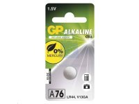 Alkalická knoflíková baterie GP LR44 (A76, AG13)