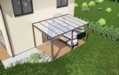 Pergola hliníková, mléčné bezpečnostní sklo 8 mm, CRSklo