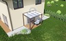 Pergola hliníková, mléčné bezpečnostní sklo 8 mm, CRSklo