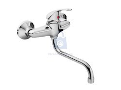 Baterie umyvadlová/dřezová zahnutá, chrom, BALLETTO