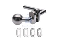 Kování koule/klika nerez s oválnou rozetou