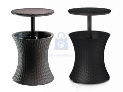 Rozkládací stoleček s úložným prostorem Cool Bar Rattan, Keter