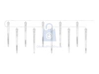 Girlanda vánoční LED, 10x rampouch, venkovní i vnitřní, studená bílá, EMOS