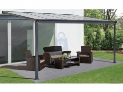 Pergola hliníková ke zdi, LanitPlast WALL