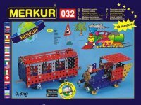 Merkur stavebnice 032 Železniční modely, 300 dílů, 10 modelů