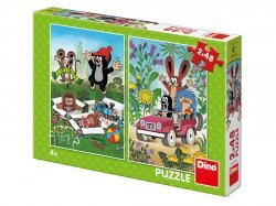 Puzzle Krtek se raduje 2x48 dílků