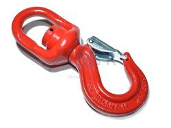 Hák vázací otočný s okem a kuličkovým ložiskem tř. 8, komaxitovaný