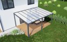 Pergola hliníková, mléčné bezpečnostní sklo 8 mm, CRSklo