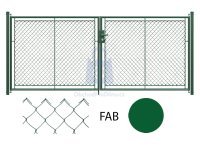 Brána dvoukřídlá, zelená, 4HR výplet, FAB