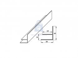 Profil F okrajový PVC, LanitPlast