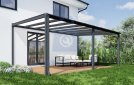 Pergola hliníková, mléčné bezpečnostní sklo 8 mm, CRSklo