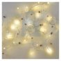 Girlanda vánoční LED, perly/kamínky, AA, vnitřní, teplá bílá, časovač, EMOS