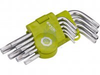Sada krátkých TORX klíčů, T10-50, 9 dílů, EXTOL CRAFT