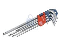 Sada prodloužených IMBUS klíčů s kuličkou, 1,5-10 mm, 9 dílů, EXTOL PREMIUM