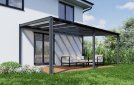 Pergola hliníková, bronzový dutinkový polykarbonát 16 mm, CRSklo