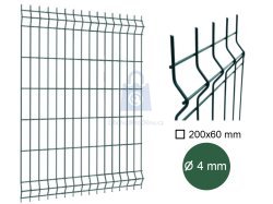 Dílec plotový MERKUR, 3D, drát 4 mm, zelený