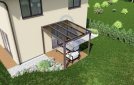 Pergola hliníková, bronzový dutinkový polykarbonát 16 mm, CRSklo