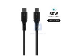 Nabíjecí a datový Liquid silicone kabel FIXED s konektory USB-C/USB-C, 60W