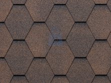 Šindel střešní, ECO ROOF Hexagonal, 239 MIXED BROWN