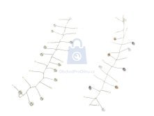 Girlanda vánoční LED, perly/kamínky, AA, vnitřní, teplá bílá, časovač, EMOS