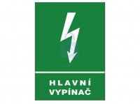 Tabulka bezpečnostní - Hlavní vypínač