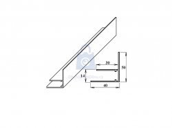 Profil F okrajový hliníkový, Lanit Plast