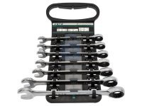 Sada očkoplochých ráčnových klíčů 72 zubů, 7 dílů, 10-19 mm, HONITON