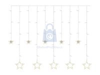 Závěs vánoční LED, hvězdy, vnitřní, teplá bílá, EMOS