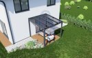 Pergola hliníková, bronzový dutinkový polykarbonát 16 mm, CRSklo