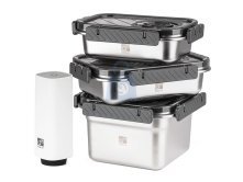 Set nerezových vakuovacích dóz s pumpou, G21